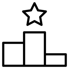 Firs place Award and recognition icon vector illustration