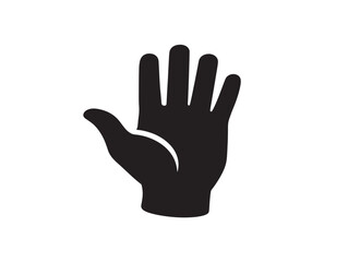 Obraz premium Minimalist black hand gesture vector