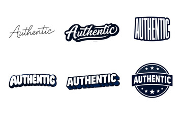 Obraz premium Diverse authentic logos collection with various styles and fonts