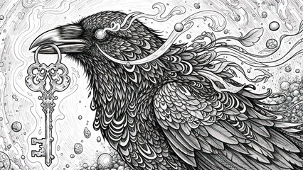 Obraz premium Raven key