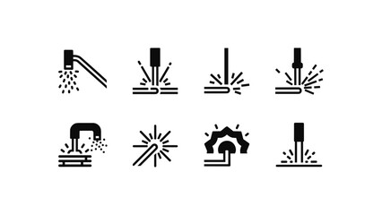 Fototapeta premium Industrial Cutting Icons
