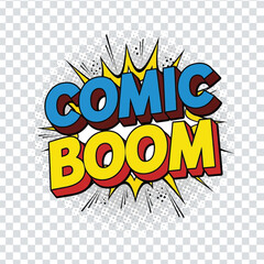 Comic boom colorful explosion text effect © MdshakiburRahman
