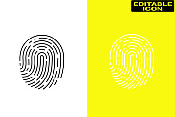 vector fingerprint icon