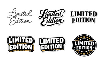 Fototapeta premium Limited edition logos: creative design variations and typography styles