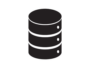 Minimalist database icon with three stacked elements