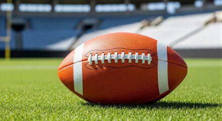 Obraz premium Football in classic style in brown colors used for sports