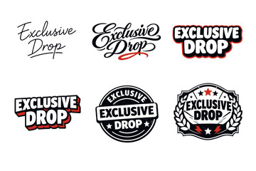 Obraz premium Exclusive drop logos collection in various styles and designs