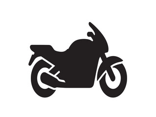 Minimalist motorcycle silhouette vector illustration