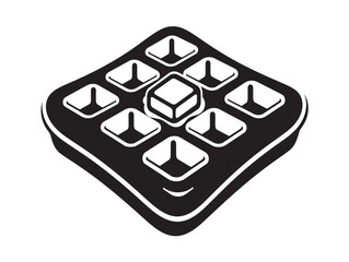 Minimalist black calculator with white keys