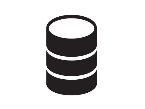 Minimalist database icon with clean lines