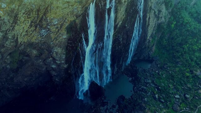 Beautiful 4k stunning video of Jog waterfalls flowing through the mountains, feels so good to watch. This waterfall is located at Shimoga, Karnataka, India
