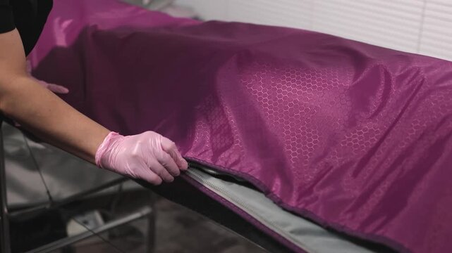 Infrared.Blanket.Thermo.Slow motion. High-quality 4K footage.