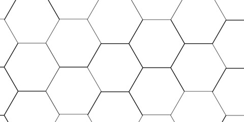 Obraz premium Abstract white hexagon grid presentation surface mosaic tiles. minimal tech bee website science element grid overlay. white hexagon futuristic technology geometric texture background.