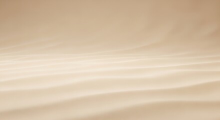 Fototapeta premium Serene Minimalist Landscape of Vast Smooth Sand Dunes in Beige Shades Creating a Calm and Tranquil Desert Environment with Gentle Curves and Depth