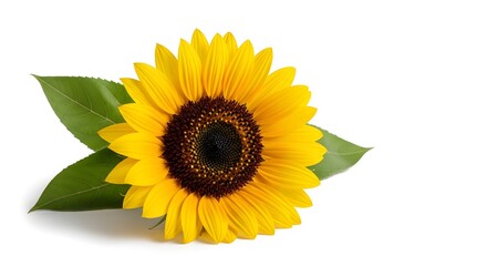 Obraz premium Vibrant sunflower with bright yellow petals and dark center