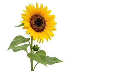 Fototapeta premium A bright and cheerful sunflower standing tall