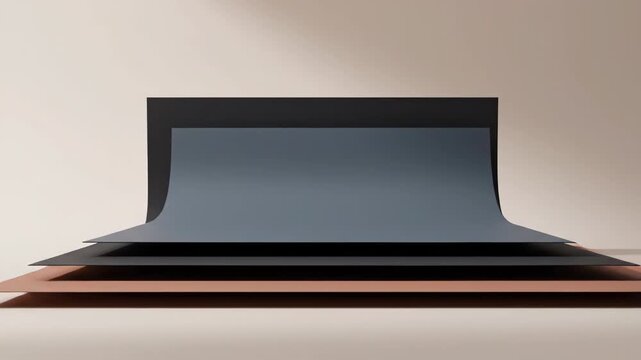 Minimalist abstract background with layered paper surfaces in neutral tones for presentations and modern design projects