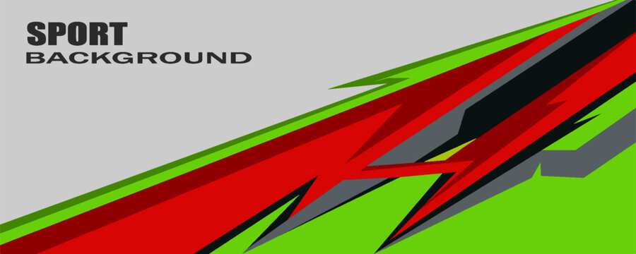 Sporty Racing Car wrap livery design. Graphic abstract stripe racing background designs for wrap decal or livery. Editable vector template