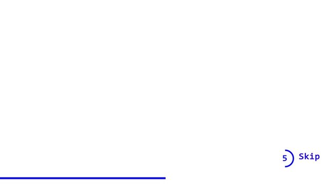 ad countdown progress bar completing to reveal skip button animation.white background.