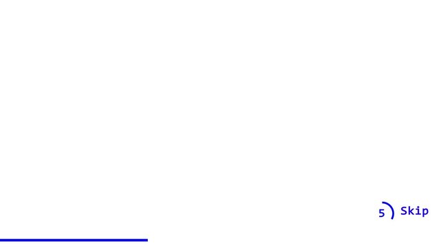 ad countdown progress bar completing to reveal skip button animation.white background.