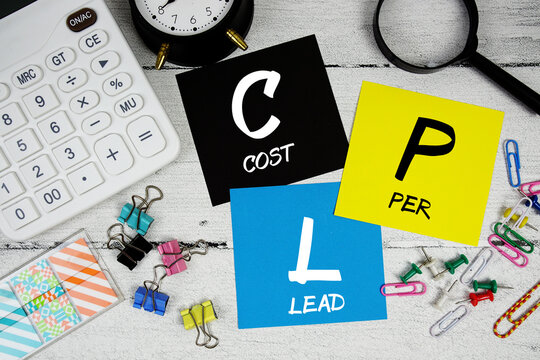 CPL Cost Per Lead text phrase of business and financial concept