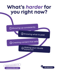 Poster & Social Media Set &ndash; Minimal Modern Design for Finance, Education, Business, Marketing & IT