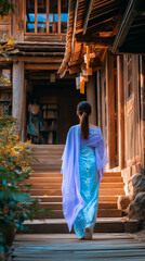 Naklejka premium AI generator images of trip to temples, which are another important cultural symbol of Thailand.