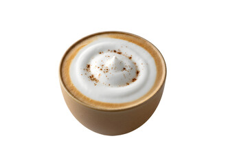 Cappuccino mit cremigem Milchschaum im Becher