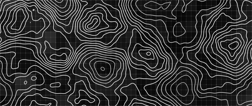 Virtual Technology  Topographic Map Futuristic User Interface HUD Grid. Spaceship FUI GUI Backdrop Design. Vector Illustration