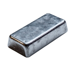 High-quality platinum bar displayed on neutral background in studio