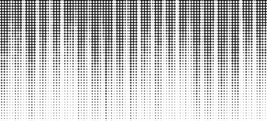 horizontal black halftone of cross or plus sign design for pattern and background.