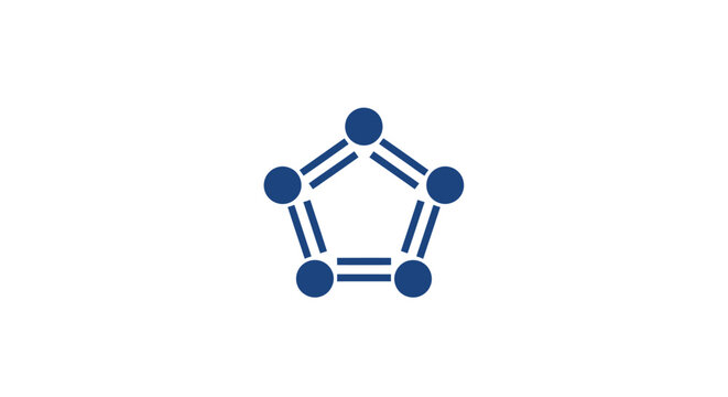 Molecular structure of a chemical compound.