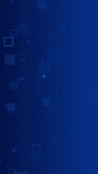 abstract blue background with square pattern animation, technology and ai futuristice vertical science social media motion background