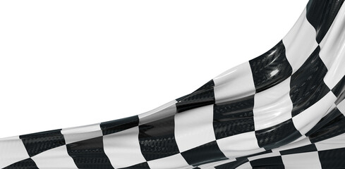 High-quality image of a checkered racing flag waving. Perfect for representing competition, victory, and the finish line