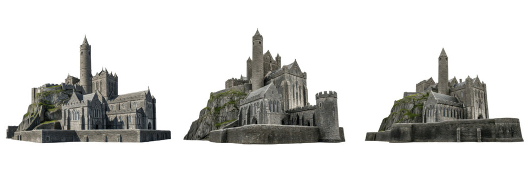 Rock of Cashel Ireland Carraig Ph&aacute;draig Famous Medieval Architecture Landmark Cashel of the Kings Historical Monument Tourism Travel Photography Iconic Irish Heritage Classical Culture Site