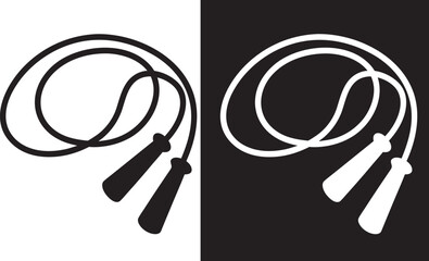 Jump Rope Vector Icon, Jump rope  logo Illustration silhouette  on white background EPS © Dream_Art