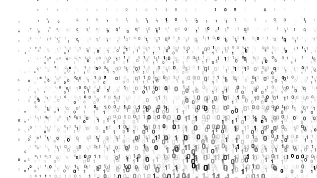Falling Binary Numbers 0 and 1  Data Stream and Matrix Background