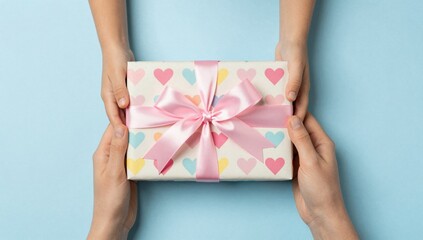 woman holding gift box