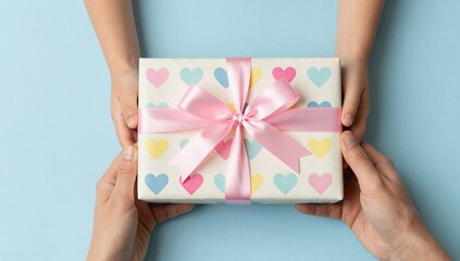 woman holding a gift