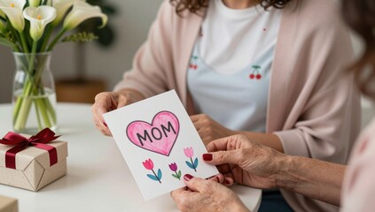 woman holding a gift card