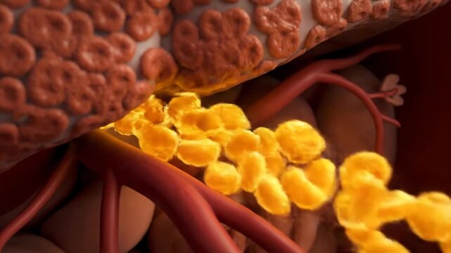 3D Animation: Traveling Through the Hepatic Portal Vein and Liver Filtration