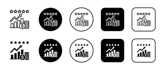 Obraz premium Financial Performance In Black And White Filled Style