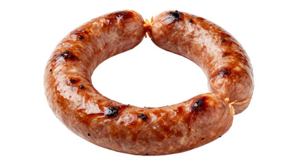 Fototapeta premium Grilled sausage cooking event backyard barbecue food photography outdoor setting close-up view culinary delight