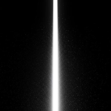 A striking narrow beam of focused white light cutting sharply through heavy dust in a deep dark space, creating an intense visual high contrast effect ,shadow ,diagonal ,geometry