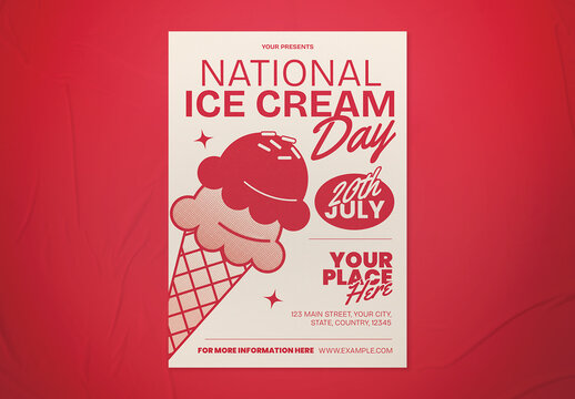 National Ice Cream Day Flyer