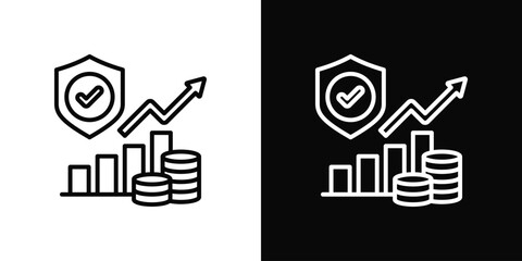 Fototapeta premium Wealth Management In Black And White Filled Style