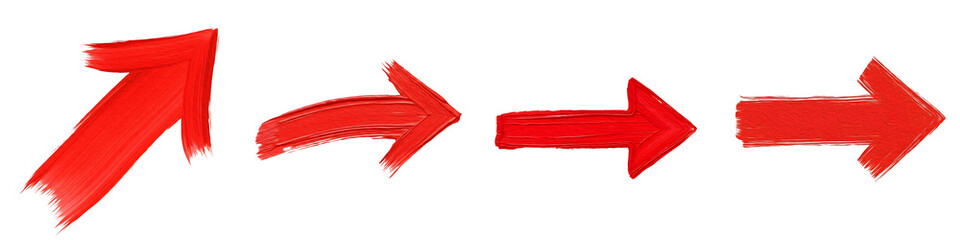 red panted arow collection isolated on white background stock image [HIGH QUALITY PNG ].