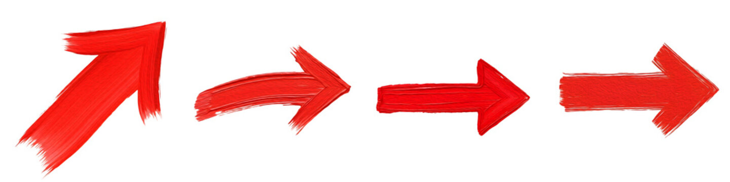red panted arow collection isolated on white background stock image [HIGH QUALITY PNG ].