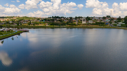 Obraz premium Ponta Grossa, Paraná, Brasil. Aerial view of Ponta Grossa city.