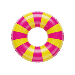 Fototapeta premium A vibrant inflatable pool float designed with a colorful spiral pattern. isolated on transparent background